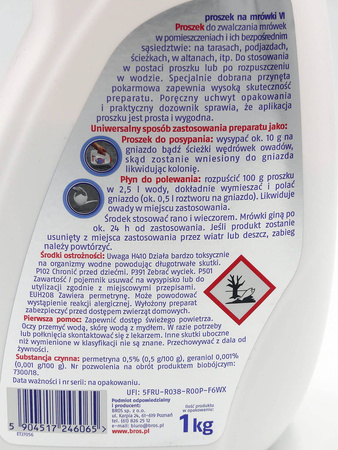 Proszek Na Mrówki – 1 kg Bros