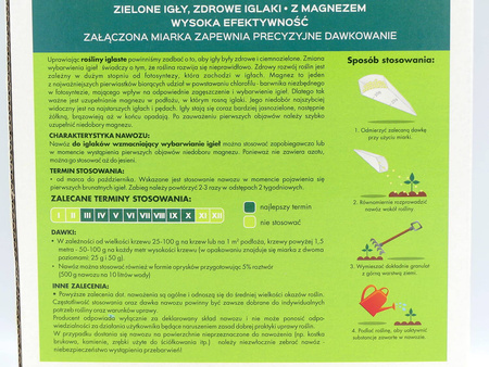 Nawóz do iglaków wzmacniający wybarwienie igieł z magnezem – 1 kg Target