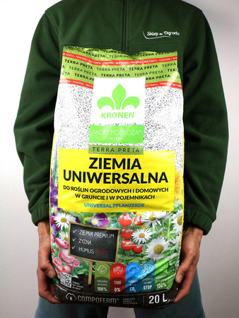 Ziemia Uniwersalna Bez Torfu Terra Preta – 20 l Kronen