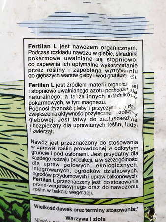 Nawóz naturalny z wełną owczą do ogrodu – 20 kg Fertilan L