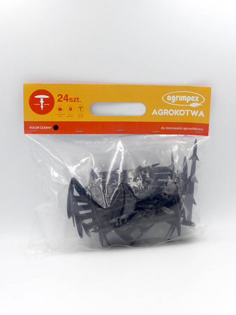 Szpilki Do Mocowania Agrowłókniny – Czarne – 24 szt.