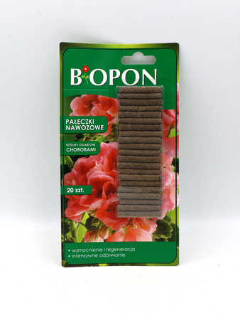 Pałeczki Nawozowe – Do Roślin Osłabionych Chorobami – 20 szt. Biopon