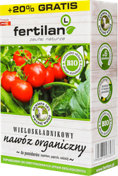 Nawóz naturalny z wełną owczą do pomidorów, ogórków i innych warzyw – 1,2 kg Fertilan L