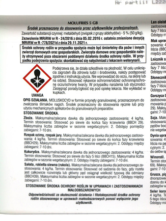 Molufries 5 GB Zwalcza Ślimaki 4 kg