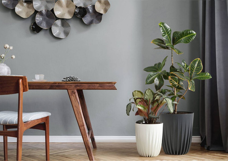 Doniczka Ø190 mm Mira Eco Recycled – Czarna – Lamela