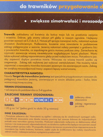 Nawóz jesienny do trawników przygotowujący do zimy – 1 kg Target