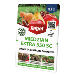 Miedzian Extra 350 SC do jabłoni, gruszy, wiśni i czereśni – parch jabłoni, zaraz ogniowa i rak bakteryjny – 30 ml Target