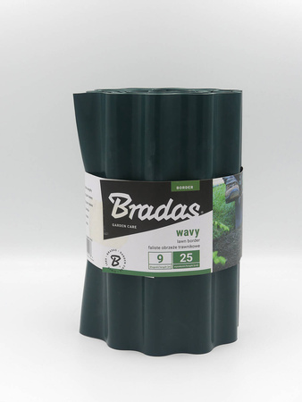 Obrzeże Trawnikowe Faliste ZIELONE – 25 cm x 9 m Bradas