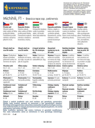 Kapusta Pekińska 'Michihili' F1 – Kiepenkerl