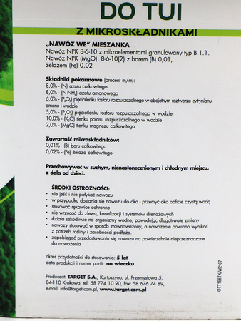 Nawóz do tui z mikroelementami – zwiększający odporność – 4 kg Target