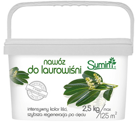 Nawóz do laurowiśni wspierający regenerację po cięciu – 2,5 kg Sumin