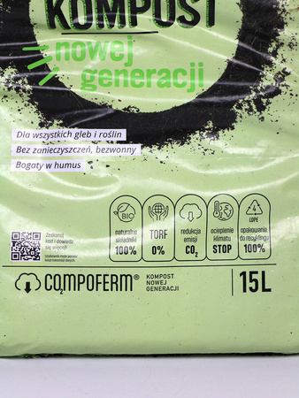 Kompost Eko bioaktywny – kwasy humusowe – 15 l Kronen