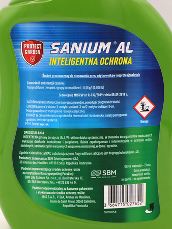 Sanium AL – Zwalcza Szkodniki Roślin – 1 l Protect Garden