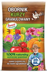 Obornik kurzy granulowany– nawóz do warzyw, owoców, trawników i roślin ozdobnych – 10 l Florovit