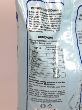 Saletra wapniowo-amonowa – nawóz do warzyw, trawników i drzew owocowych – 5 kg Ogród Start