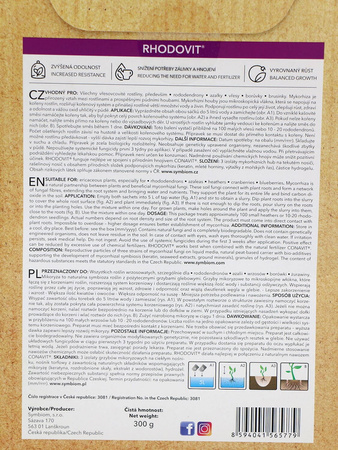 Mikoryza Rhodovit – Do Roślin Wrzosowatych – 300 g Symbiom