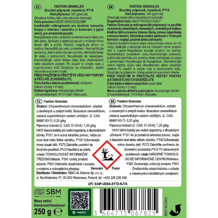 Fastion Granulki z Pyrepetryną Na Mrówki i Inne Szkodniki 250 g