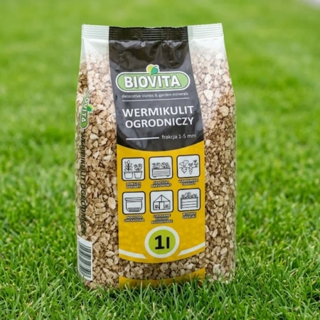 Wermikulit ogrodniczy – dodatek do podłoża – 1-5 mm 1 l Biovita