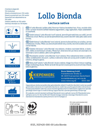 Sałata liściowa Lollo Bionda Kiepenkerl