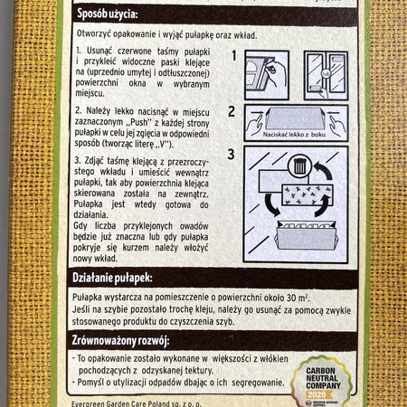 Pułapka Lepowa Na Muchy – Kieszonka – 3 szt. Substral