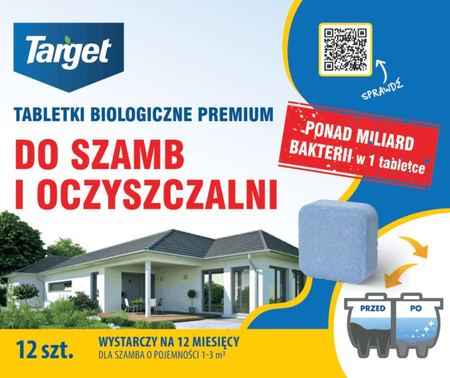 Tabletki Biologiczne Premium Do Szamba i Oczyszczalni – 12 szt. Target