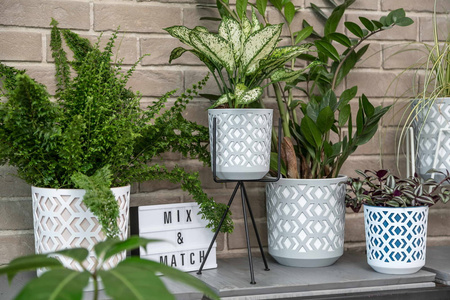 Osłonka Doniczka Ø255 mm Aztek – Czarno-Złota – Lamela