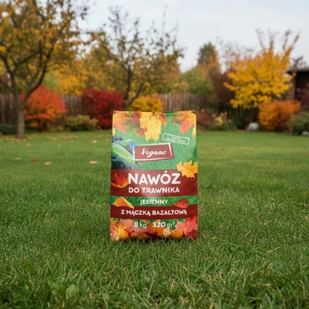 Jesienny nawóz do trawnika z mączką bazaltową – 8 kg Vegano