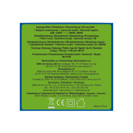 Ultrasonik Odstraszacz 80 m2 1 szt.