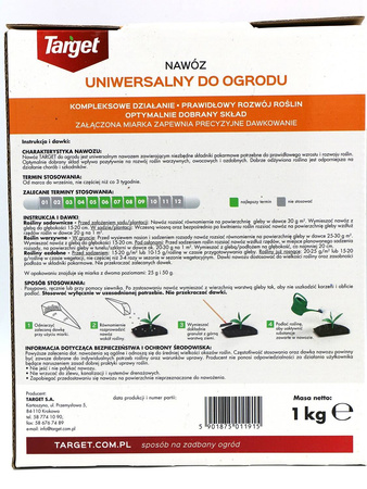 Nawóz uniwersalny do warzyw, owoców i kwiatów – 1 kg Target