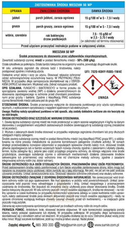 Miedzian 50 WP - na choroby drzew owocowych 15 g