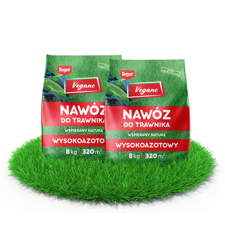 Wysokoazotowy nawóz do trawnika – Wspierany Naturą – 16 kg (2 x 8 kg) Vegano