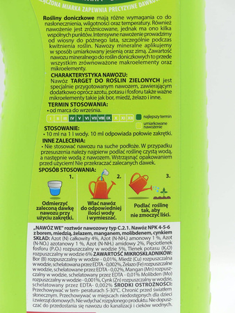 Płynny Nawóz Do Roślin Zielonych – Zielone Liście – 1 l Target