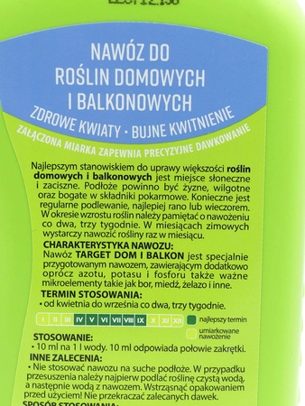 Płynny Nawóz Do Roślin Domowych i Balkonowych – Zdrowe Rośliny – 1 l Target