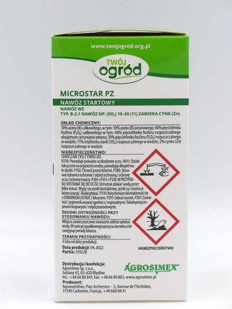 Microstar PZ nawóz startowy – 150 g Twój Ogród