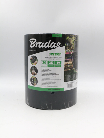 Taśma Ogrodzeniowa – Grafitowa – 19 cm x 35 m Bradas