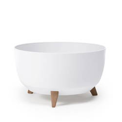 Osłonka doniczka misa Ø400 mm Roma – biała – Lamela