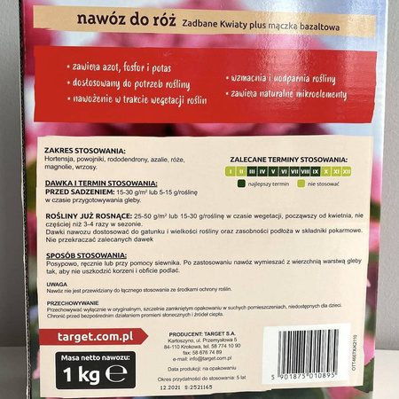 Nawóz do róż z mączką bazaltową – 1 kg Target