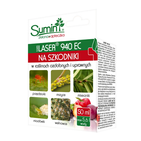 Laser 940 EC na szkodniki w warzywach i roślinach ozdobnych – 50 ml Sumin