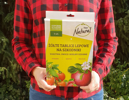Żółte tablice lepowe na szkodniki – ziemiórki, mszyce, mączliki – 5 szt. Target