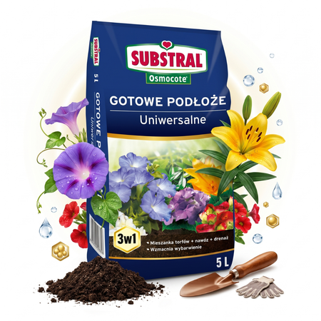 Podłoże uniwersalne – ziemia do kwiatów i warzyw – 5 l Substral (Zestaw 2 szt.)