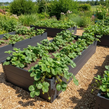 Warzywniak – podwyższana grządka – szary GPPS – Vegano – 150 x 75 x 30 cm