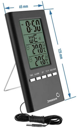 Stacja pogodowa elektroniczna – czarna