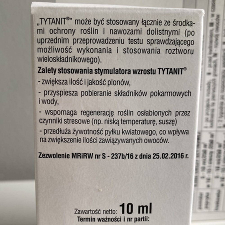 Tytanit poprawia zawiązywanie owoców – 10 ml Sumin