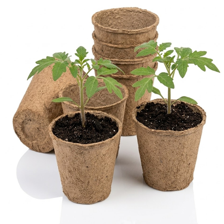 Doniczki z włókna kokosowego okrągłe – średnica 6 cm, wysokość 6 cm x 24 szt. Green Star