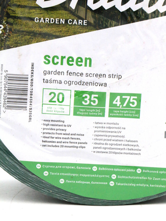 Taśma Ogrodzeniowa – Zielona – 4,75 cm x 35 m Bradas