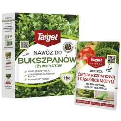 Lepinox Plus na ćmę bukszpanową – 10 g Target + Nawóz do bukszpanów – 1 kg Target (ZESTAW)