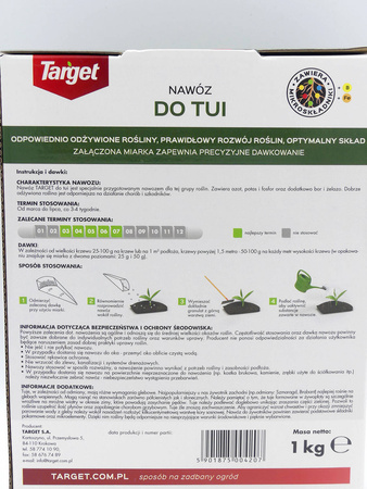 Nawóz do tui z mikroelementami – zwiększający odporność – 1 kg Target