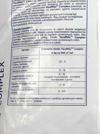 Yara Mila Complex nawóz uniwersalny do warzyw i owoców – 10 kg Yara