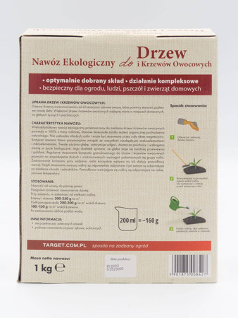 Ekologiczny nawóz do drzew i krzewów owocowych wspierający owocowanie – 1 kg Target