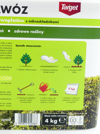 Nawóz do bukszpanów i żywopłotów – z mikroelementami – 4 kg Target